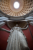 A statue, Pantheon, UNESCO World Heritage Site, Rome, Lazio, Italy, Europe