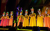 The murga Araca la Cana performing during Carnival at the Teatro de Verano in Montevideo, Uruguay, South America