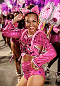 Samba dancer in the Carnival Parade, City of Rio de Janeiro, Rio de Janeiro State, Brazil, South America