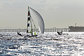 Rio de Janeiro Olympic Test Event - F?®d?®ration Fran?ºaise de Voile.  49er,Emmanuel Dyen, St?®phane Christidis.