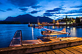 Dawn in Tofino and the downtown waterfront.