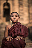 Portrait Of A Young Novice Buddhist Monk