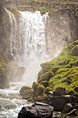 Scenic View Of Dynjandi Waterfall In Iceland
