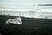 Chunks Of Ice On The Beach Of Jokulsarlon, Iceland