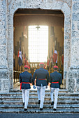 Colonial Zone , Ciudad Colonial , Santo Domingo, Dominican Republic,  Guards at the Panteon Nacional