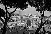 'Italien, Lazio, Rom, Mercati di Traiano, Blick von der ''Altare della Patria'''