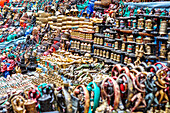 Souvenir stalls in the streets of Kathmandu, Nepal, Asia