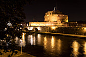 Europe, Italy, Lazio, Rome, Castel S, Angeloby night