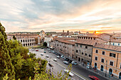 Europa, Italien, Latium, Rom, Sonnenaufgang auf Rom Stadtzentrum