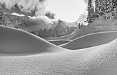 Asulkan valley snowed dunes - winter landscapes - Roger pass - British Columbia - Canada