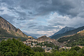 The town of Briancon in a stormy day, Provence, France