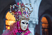 Venice Carnival mask near Ducal Palace, Venice, Veneto, Italy, Europe