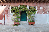 Europe, Italy, Veneto, Venice, Detail of a house door in Venice