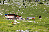 Fanes, Dolomites, South Tyrol, Italy, The refuge Lavarella