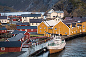 Nusfjord Dorf, Insel Lofoten, Norwegen