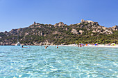 Strand Plage de Roccapina unterhalb des Rocher de Lion, Südkorsika, Korsika, Südfrankreich, Frankreich, Südeuropa, Europa