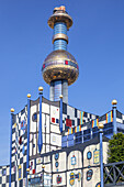 Incineration plant Spittelau of Friedensreich Hundertwasser in Vienna, Eastern Austria, Austria, Europe