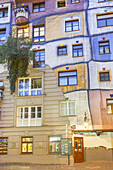 Famous building Hundertwasserhaus of Friedensreich Hundertwasser and Josef Krawina in Vienna, Eastern Austria, Austria, Europe