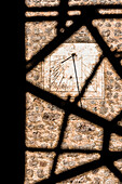 The sundial in the inner courtyard of the Kartause of Valldemossa, a former cloister, Valldemossa, Mallorca, Spain