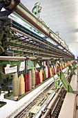 thread, yarn at machinge, weaving mill, Vorarlberg, Austria