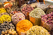 View of colourful and exotic spices, Spice Souk, Dubai, United Arab Emirates, Middle East