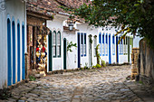 Cobble stone street in Paraty at Costa Verde