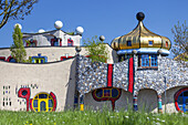 Hundertwasser-Markthalle zwischen Staad und Altenrhein am Bodensee, Kanton St. Gallen, Ostschweiz, Schweiz, Europa