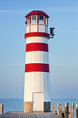 Leuchtturm Podersdorf am Neusiedler See, Burgenland, Ostösterreich, Österreich, Europa
