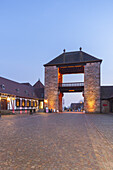 German Wine Route Gate in Schweigen-Rechtenbach, Schweigen, Palatinate Forest, Palatinate, Rhineland-Palatinate, Germany, Europe