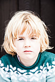 Portrait of Young Blonde Boy