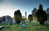 Klosterruine Glendalough Monastic Site, bei Derrybawn, Co Wicklow, Irland