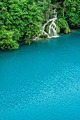 Lake and waterfall of Plitvice, Plitvice Lakes, National Park Plitvice Lakes, Plitvice, UNESCO world heritage site National Park Lake Plitvice, Croatia