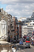 View into Ludgate Hill, City of London, London, England