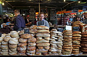 Bread seller, Borough Market, Southwark, London, England