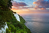 View to the Koenigsstuhl rock, Jasmund National Park, Ruegen, Baltic Sea, Mecklenburg-West Pomerania, Germany