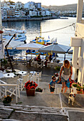 in the harbour, Agios Nikólaos, east- Crete, Greece