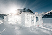 ice castle at Lake Louise, Bow Valley, Banff National Park, Alberta, Kanada, north america