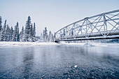 Bridge over Bow River, castle junction, Banff Town, Bow Valley, Banff National Park, Alberta, canada, north america