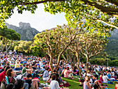 Concert public, botanical garden Kirstenbosch, Cape Town, South Africa