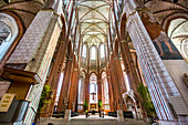 Interior, St. Marien church, Luebeck, Baltic coast, Schleswig-Holstein, Germany