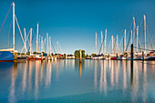 Segelboote, Hafen, Stadt Arnis, Schlei, Ostsee, Schleswig-Holstein, Deutschland