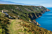 Küstenlinie der Insel Lundy, Bristol Channel, Devon, England, Großbritannien, Europa