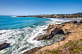 Blick auf Mendocino, Mendocino County, Kalifornien, USA