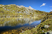 Lake Essersee with Grosses Mosermandl, valley Riedingtal, Radstadt Tauern, Lower Tauern, Carinthia, Austria