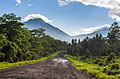 The volcanic mountain chain of the Virunga National Park, UNESCO World Heritage Site, Democratic Republic of the Congo, Africa