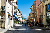 Fußgängerzone von Olbia, Sardinien, Italien, Mittelmeer, Europa