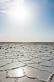 Reines Salz in einem Salzsee, Danakil Depression, Äthiopien, Afrika