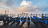 Gondolas, Venice, UNESCO World Heritage Site, Veneto, Italy, Europe