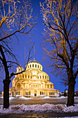 Kathedrale Saint Alexandar Nevski im Winter, Sofia, Bulgarien, Europa