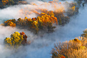 Die Nebel des Flusses Adda, Airuno, Park Adda Nord, Provinz Lecco, Brianza, Lombardei, Italien, Europa